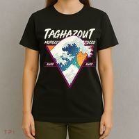 Retro Taghazout Morocco Surf Great Wave T-Shirt thumb 4