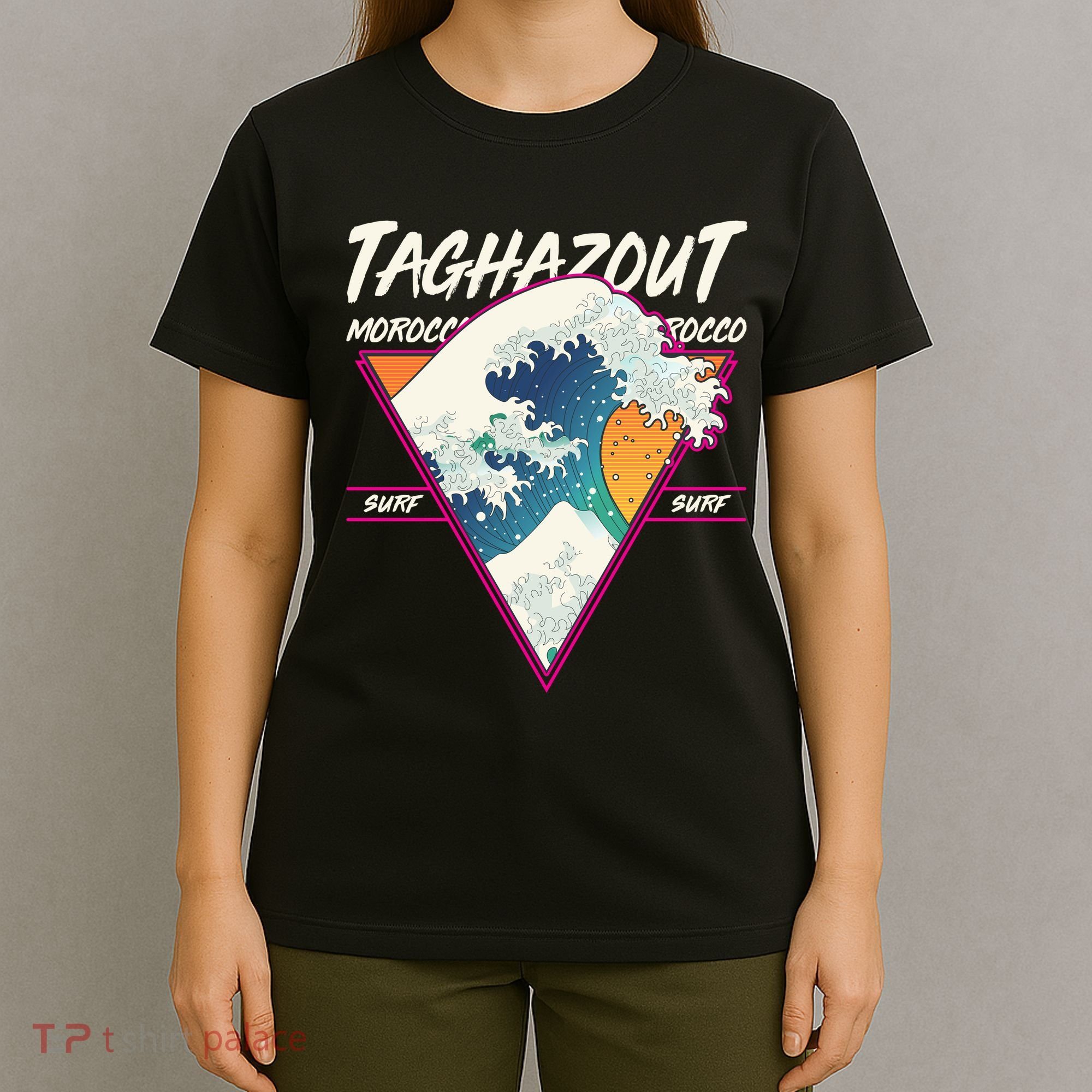 Retro Taghazout Morocco Surf Great Wave T-Shirt