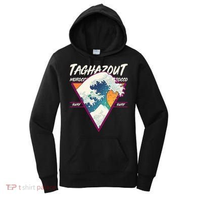 Retro Taghazout Morocco Surf Great Wave Women's Hoodie