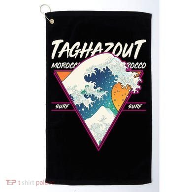 Retro Taghazout Morocco Surf Great Wave Golf Towel