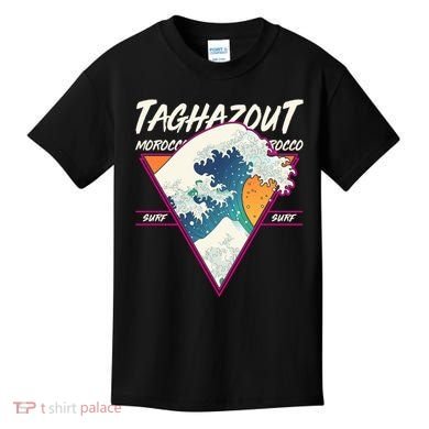 Retro Taghazout Morocco Surf Great Wave Kids T-Shirt