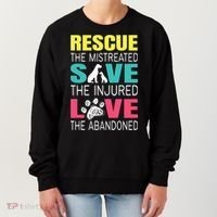 Rescue The Mistreated Save Injured Animal Rights Rescue Gift Women's Sweatshirt thumb 0