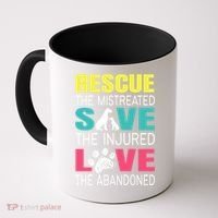 Rescue The Mistreated Save Injured Animal Rights Rescue Gift Coffee Mug thumb 0