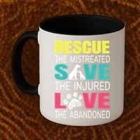 Rescue The Mistreated Save Injured Animal Rights Rescue Gift Coffee Mug thumb 2