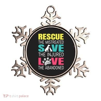 Rescue The Mistreated Save Injured Animal Rights Rescue Gift Ornament