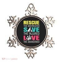 Rescue The Mistreated Save Injured Animal Rights Rescue Gift Ornament thumb 0