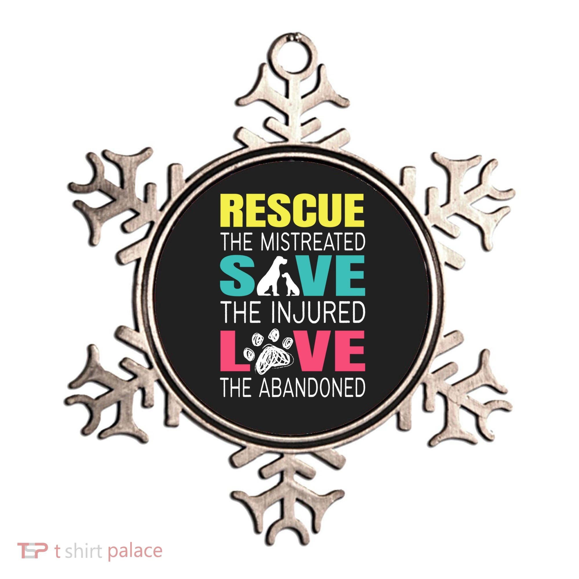 Rescue The Mistreated Save Injured Animal Rights Rescue Gift Ornament