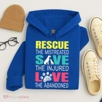 Rescue The Mistreated Save Injured Animal Rights Rescue Gift Hoodie thumb 4