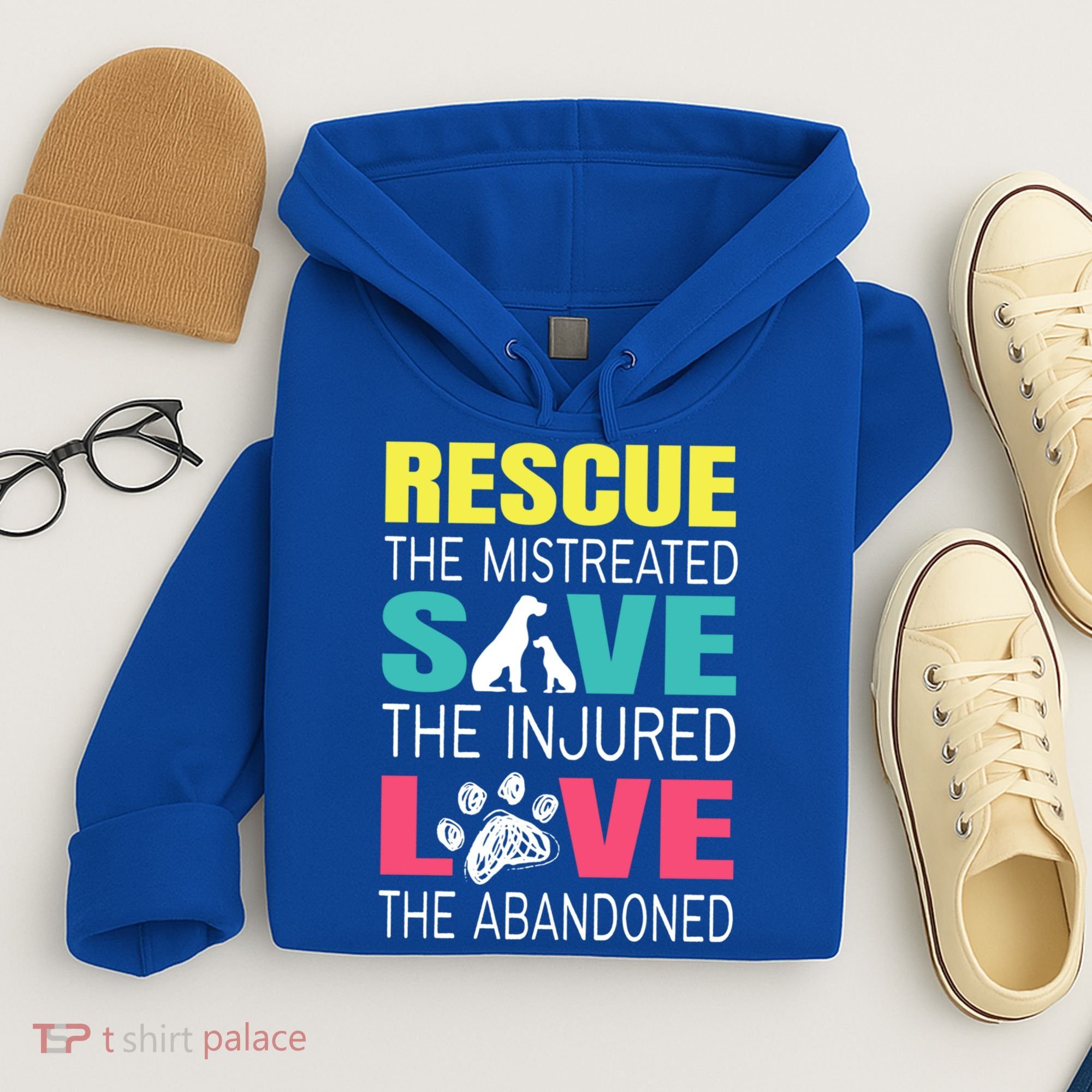 Rescue The Mistreated Save Injured Animal Rights Rescue Gift Hoodie