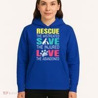 Rescue The Mistreated Save Injured Animal Rights Rescue Gift Hoodie thumb 5