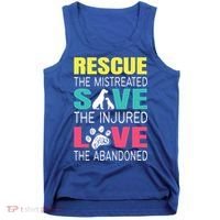 Rescue The Mistreated Save Injured Animal Rights Rescue Gift Tank Top thumb 0
