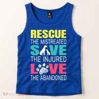 Rescue The Mistreated Save Injured Animal Rights Rescue Gift Tank Top thumb 2