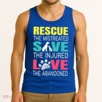 Rescue The Mistreated Save Injured Animal Rights Rescue Gift Tank Top thumb 3