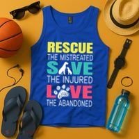 Rescue The Mistreated Save Injured Animal Rights Rescue Gift Tank Top thumb 4