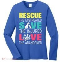 Rescue The Mistreated Save Injured Animal Rights Rescue Gift Women's Long Sleeve Shirt thumb 0