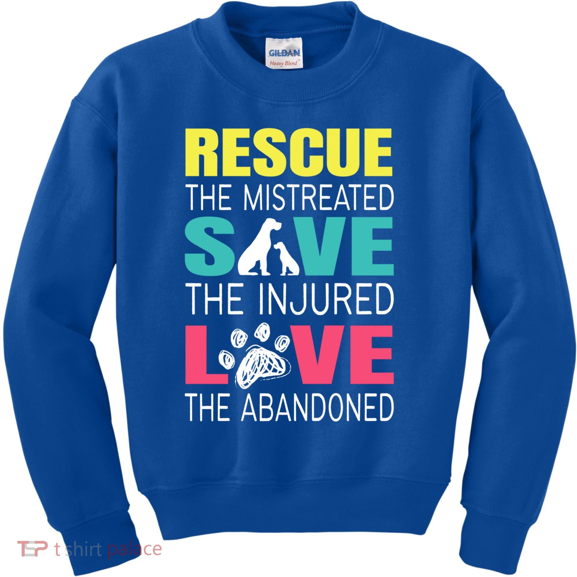 Rescue The Mistreated Save Injured Animal Rights Rescue Gift Kids Sweatshirt