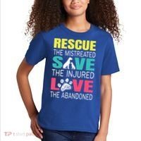 Rescue The Mistreated Save Injured Animal Rights Rescue Gift Kids T-Shirt thumb 2