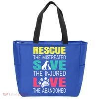 Rescue The Mistreated Save Injured Animal Rights Rescue Gift Tote Bag thumb 0