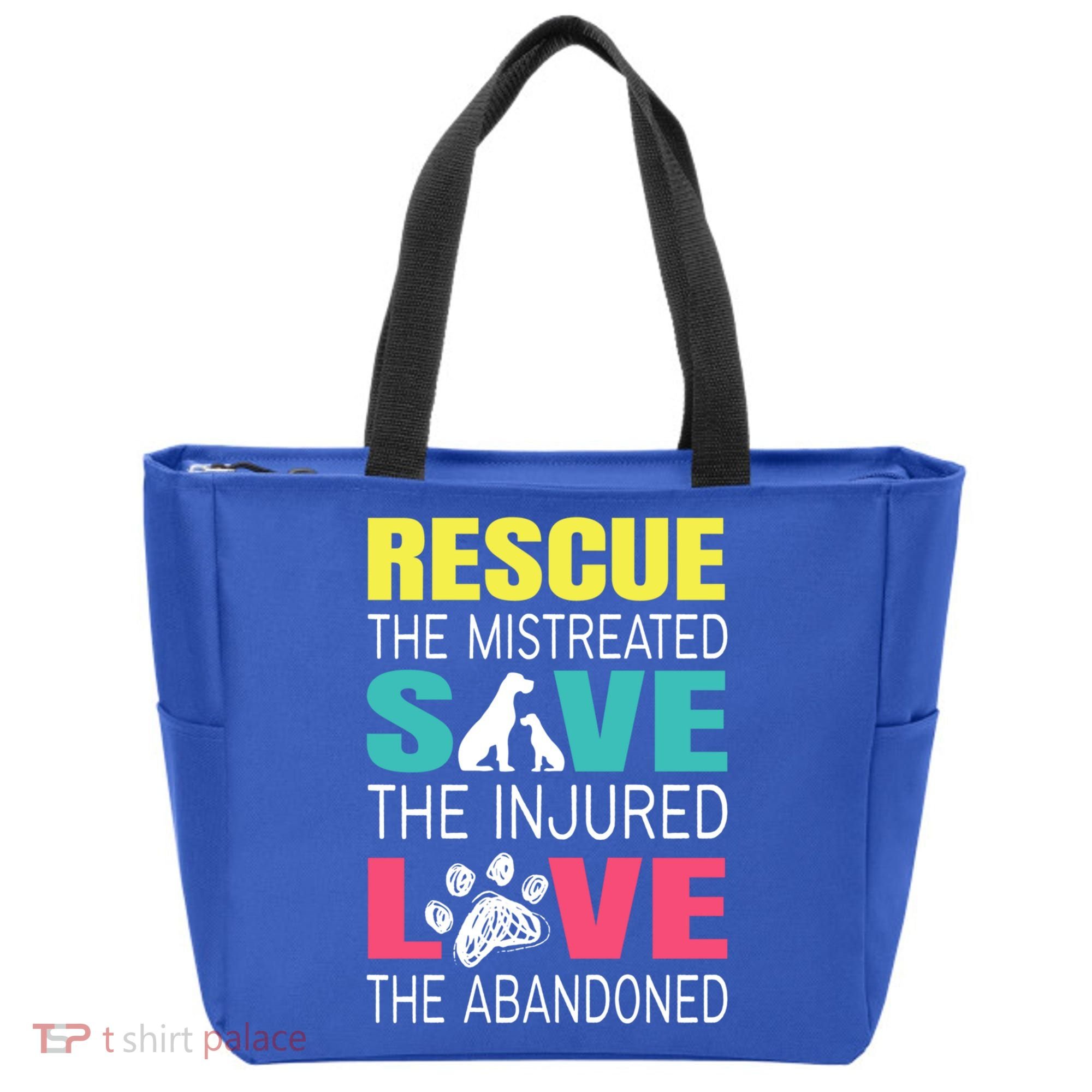 Rescue The Mistreated Save Injured Animal Rights Rescue Gift Tote Bag