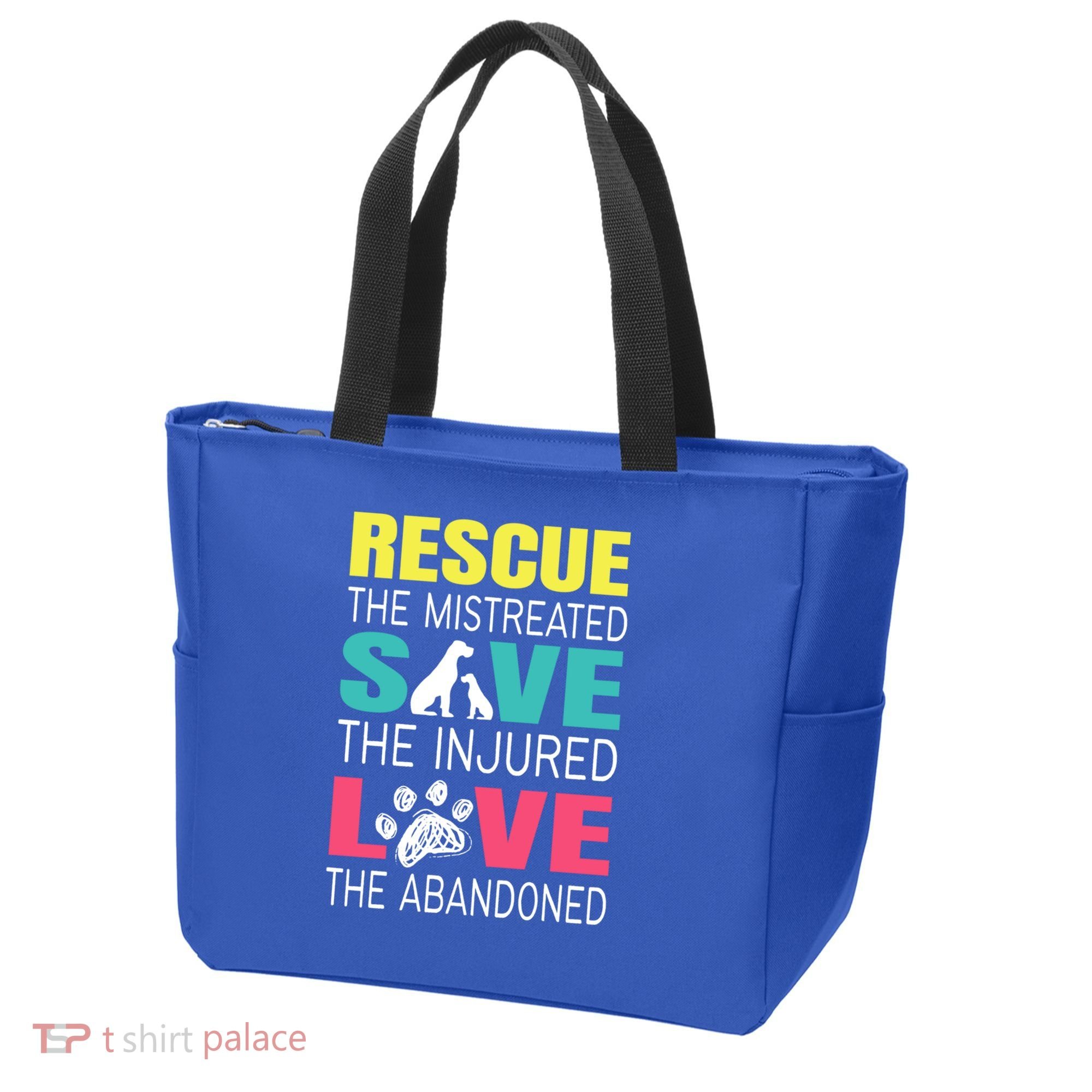 Rescue The Mistreated Save Injured Animal Rights Rescue Gift Tote Bag