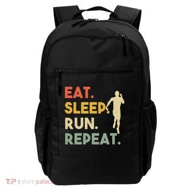 Retro Training Motivation Running Lover Eat Sleep Run Repeat Gift Backpack