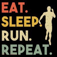 Retro Training Motivation Running Lover Eat Sleep Run Repeat Gift Backpack thumb 2