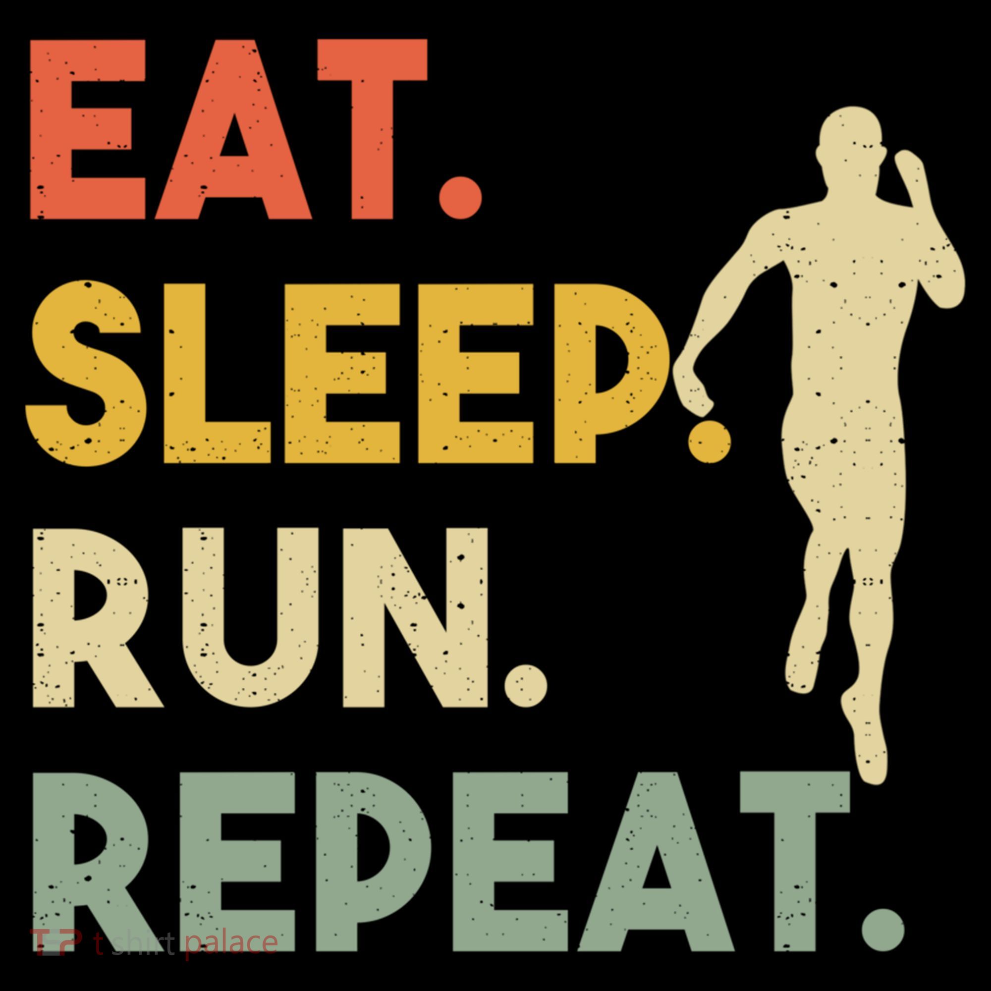 Retro Training Motivation Running Lover Eat Sleep Run Repeat Gift Bucket Hat