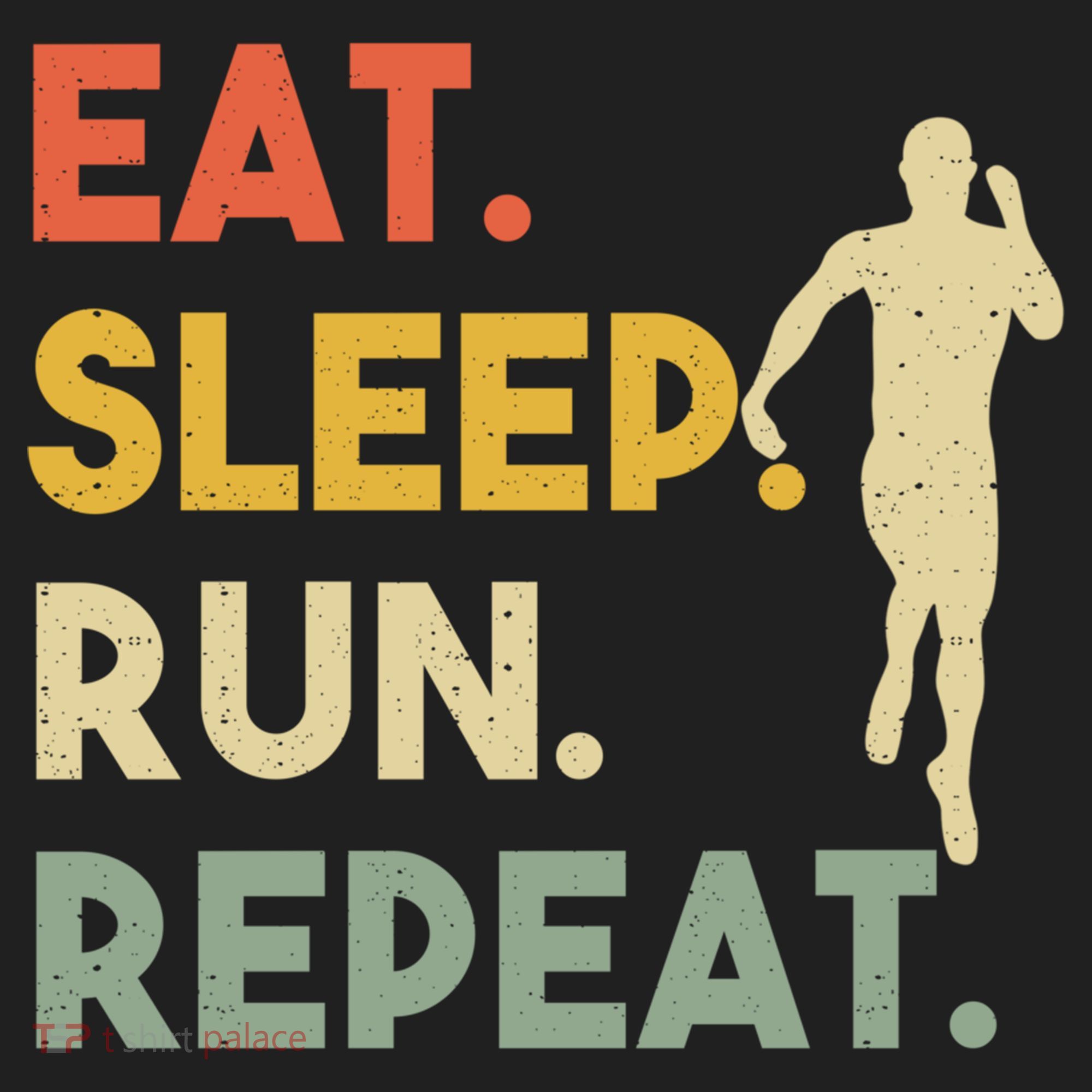 Retro Training Motivation Running Lover Eat Sleep Run Repeat Gift Hat