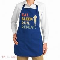 Retro Training Motivation Running Lover Eat Sleep Run Repeat Gift Apron thumb 2