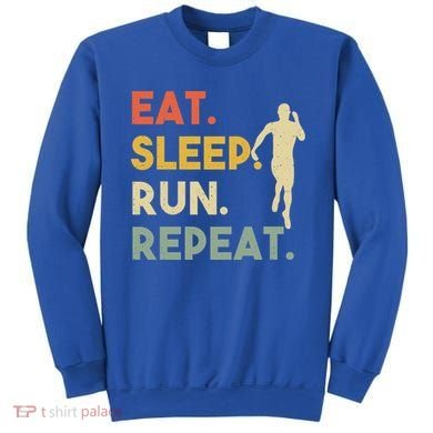 Retro Training Motivation Running Lover Eat Sleep Run Repeat Gift Sweatshirt
