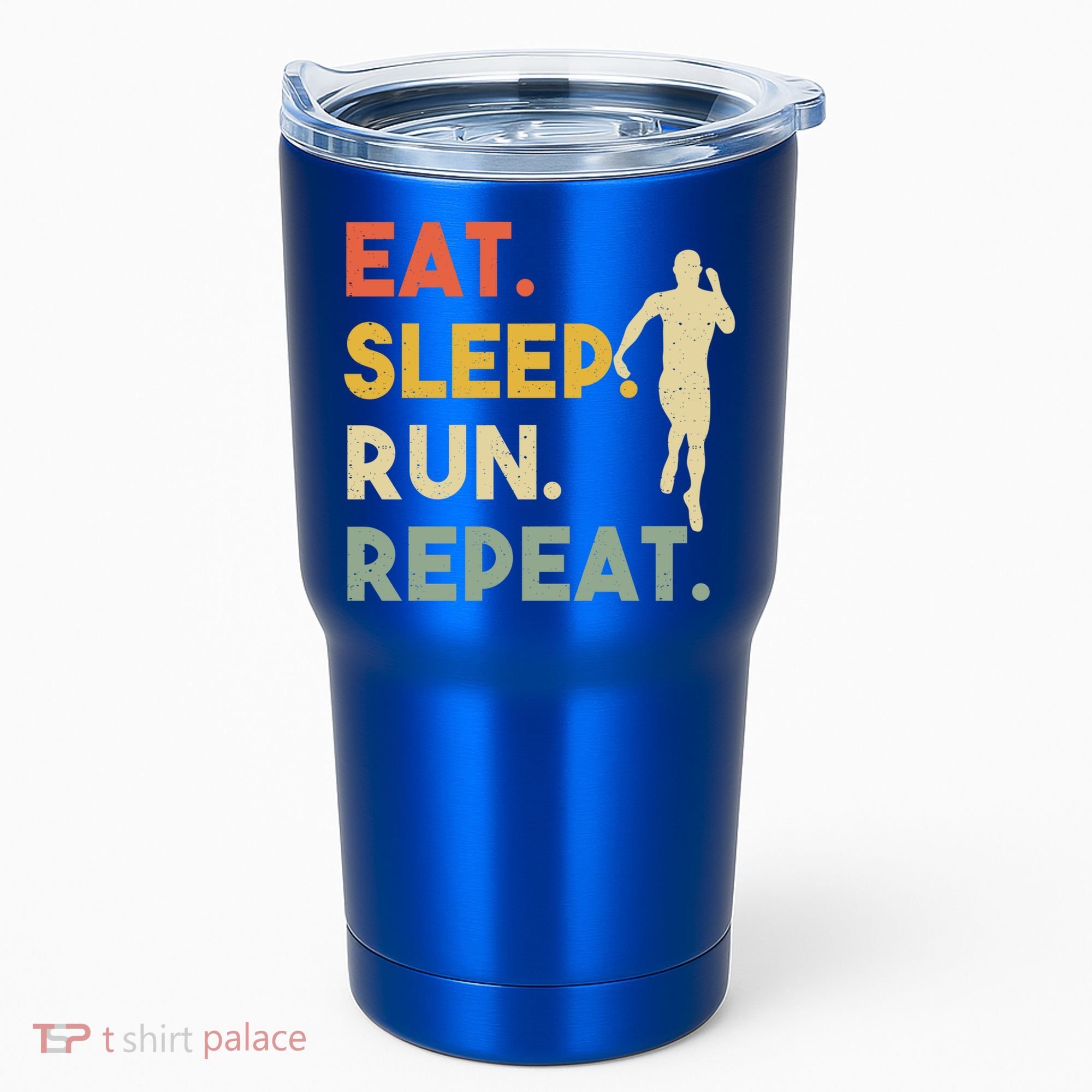 Retro Training Motivation Running Lover Eat Sleep Run Repeat Gift Tumbler
