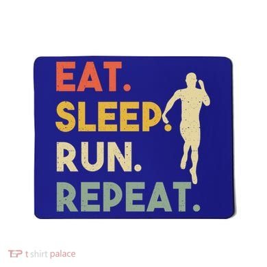 Retro Training Motivation Running Lover Eat Sleep Run Repeat Gift Mousepad