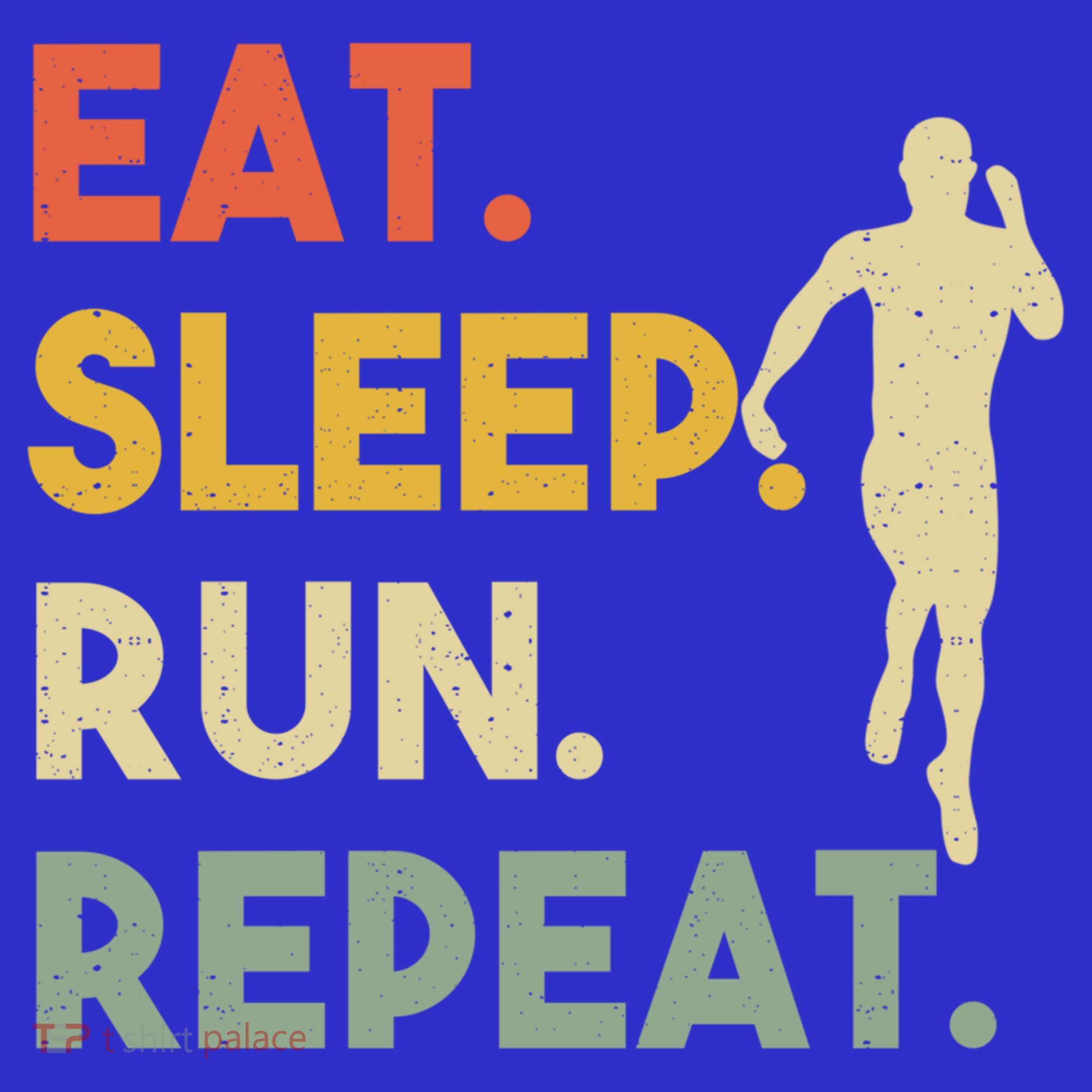 Retro Training Motivation Running Lover Eat Sleep Run Repeat Gift Mousepad