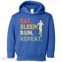 Retro Training Motivation Running Lover Eat Sleep Run Repeat Gift Toddler Hoodie thumb 0
