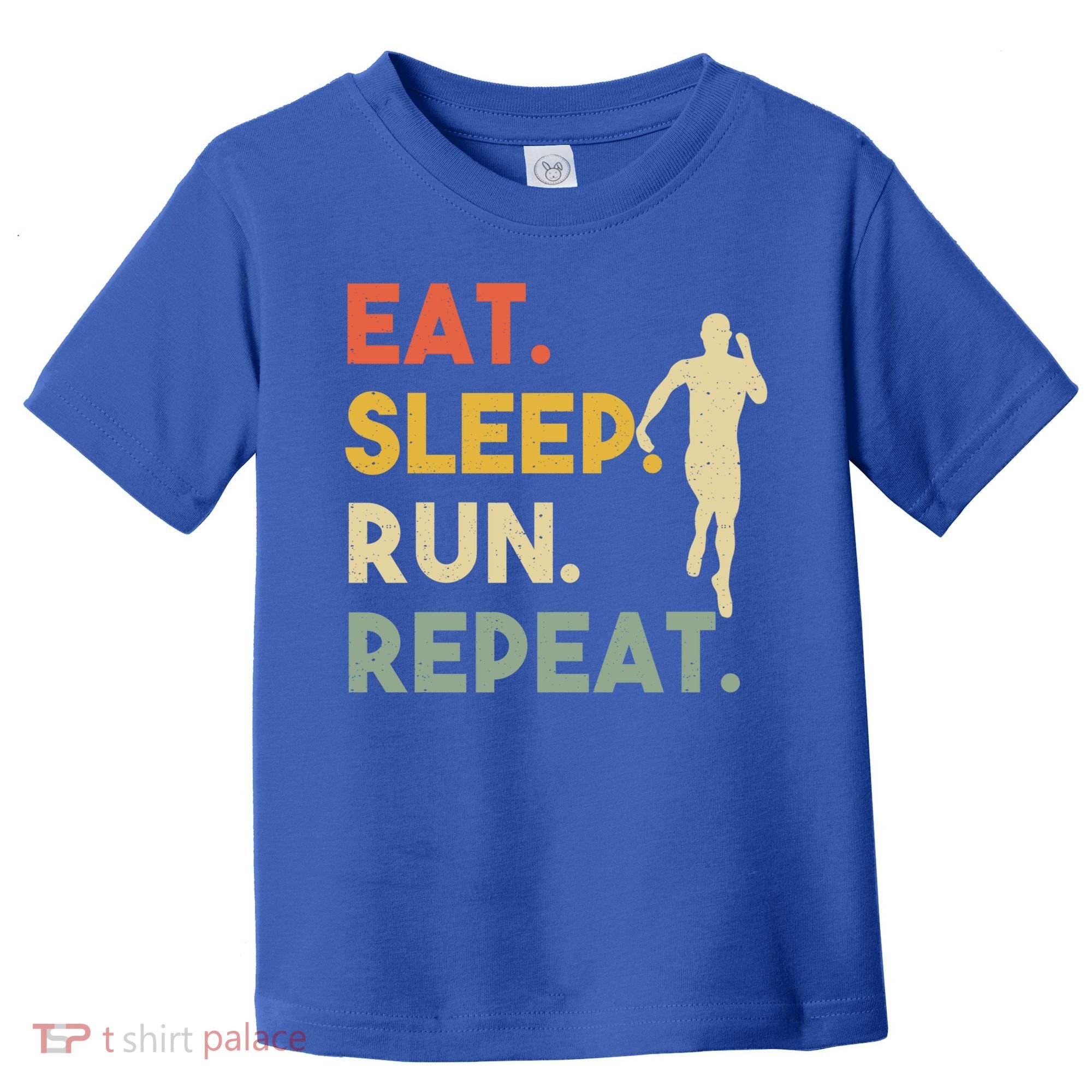 Retro Training Motivation Running Lover Eat Sleep Run Repeat Gift Toddler T-Shirt