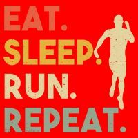 Retro Training Motivation Running Lover Eat Sleep Run Repeat Gift Santa Hat thumb 1
