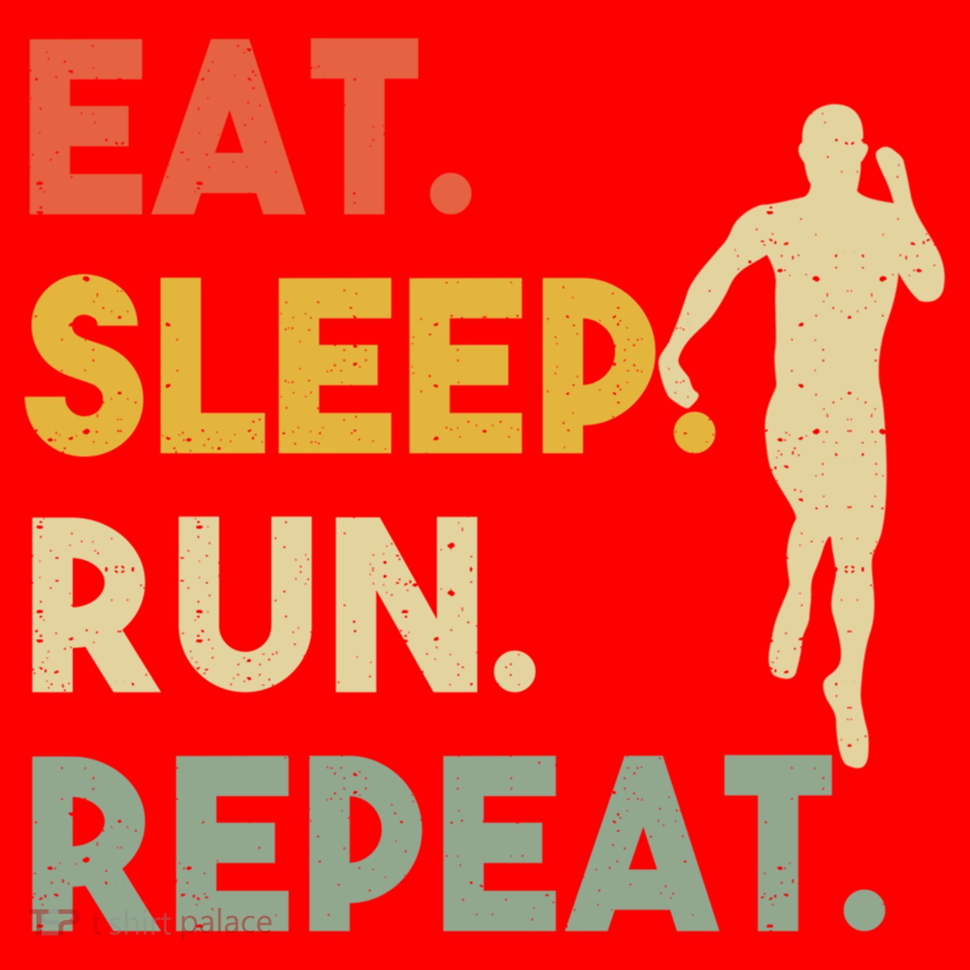 Retro Training Motivation Running Lover Eat Sleep Run Repeat Gift Santa Hat
