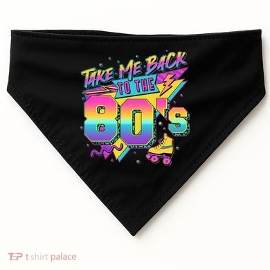 Retro Take Me Back To The 80s Eighties USA-Made Doggie Bandana