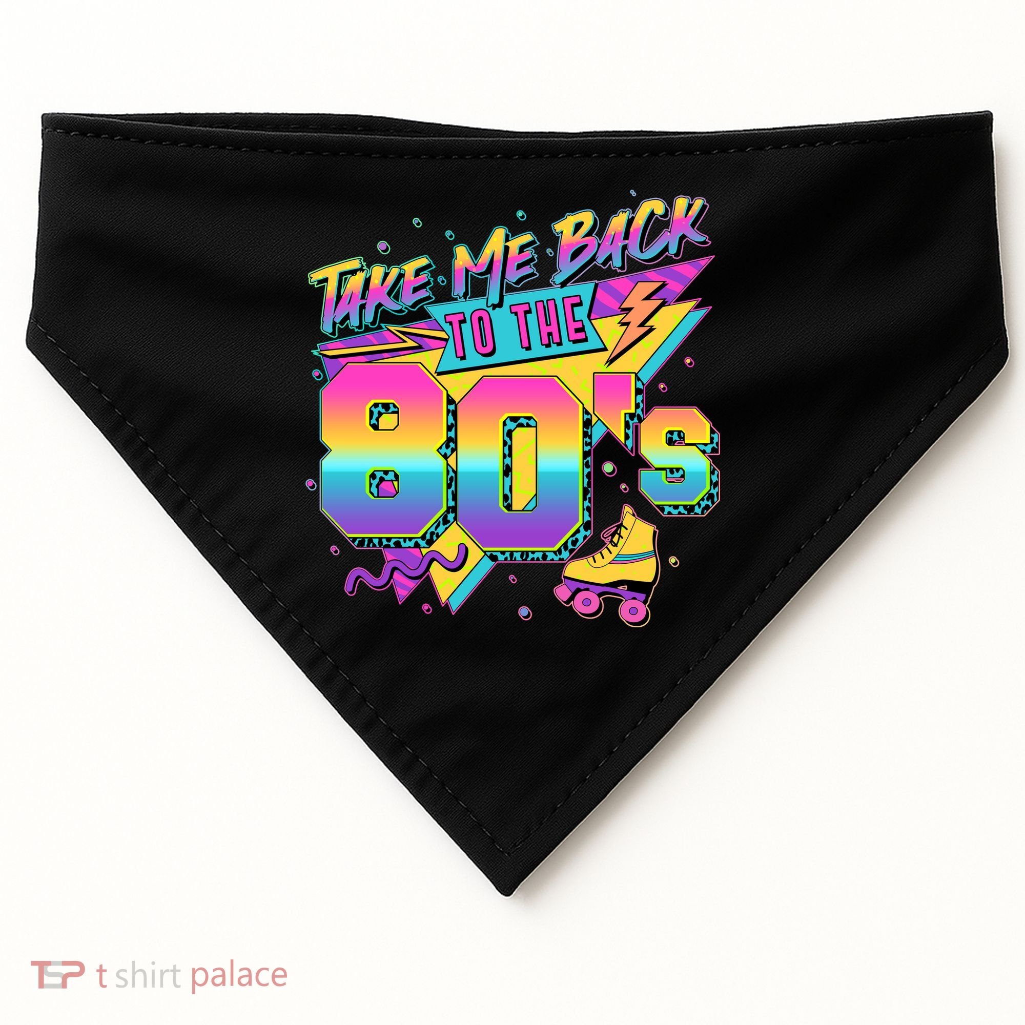 Retro Take Me Back To The 80s Eighties USA-Made Doggie Bandana