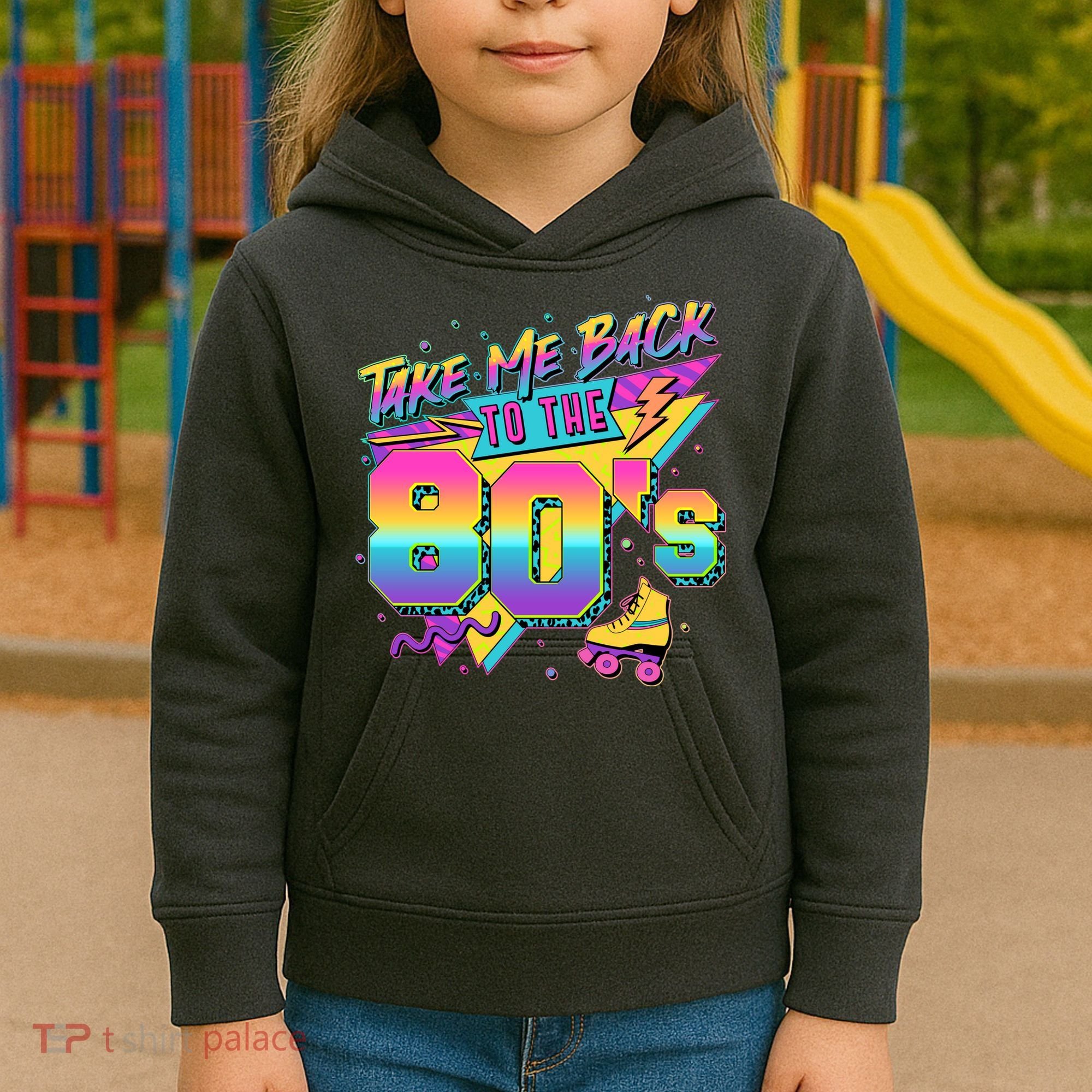 Retro Take Me Back To The 80s Eighties Kids Hoodie