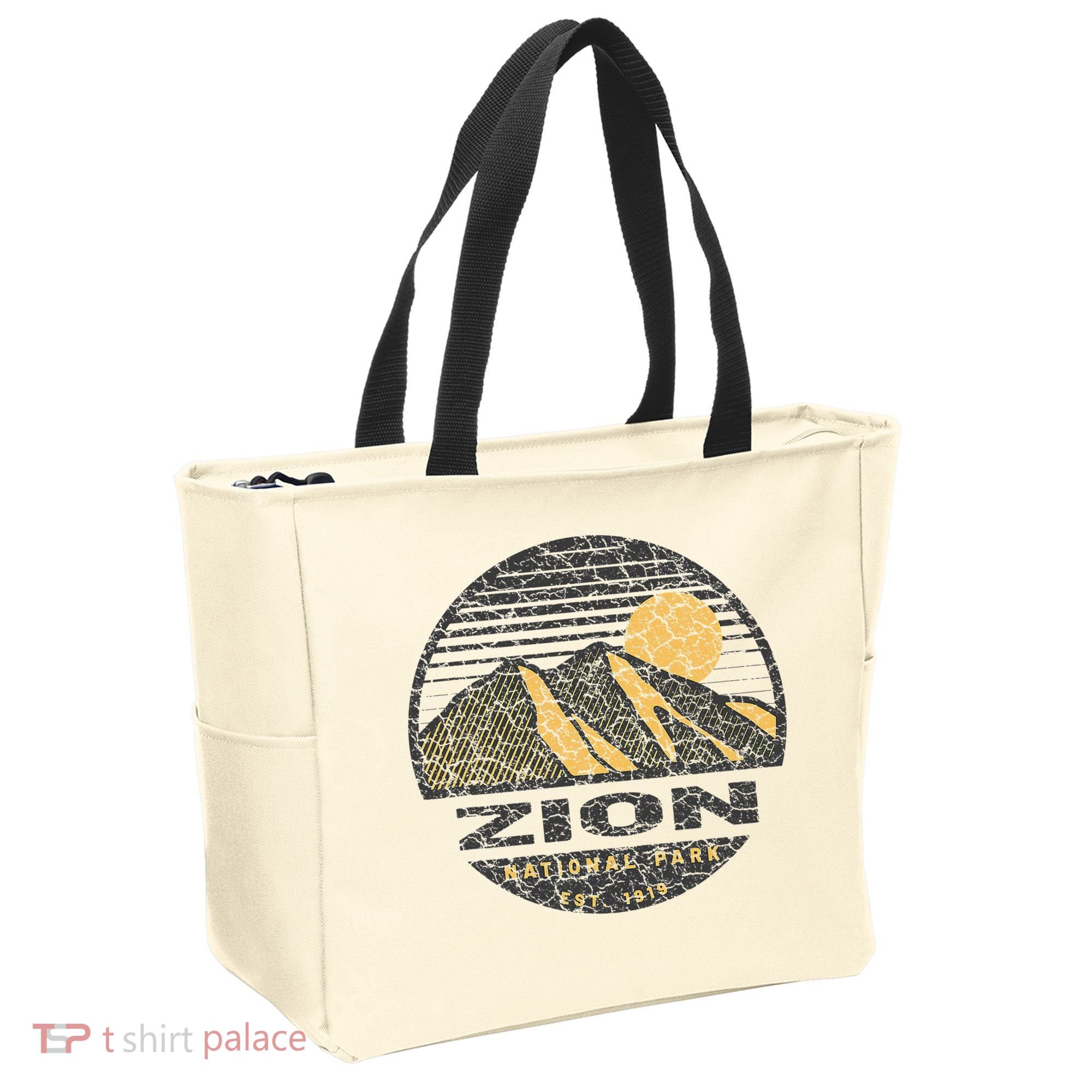 Road Trip Mount Zion National Park Utah Mountain Sunset Art Tote Bag