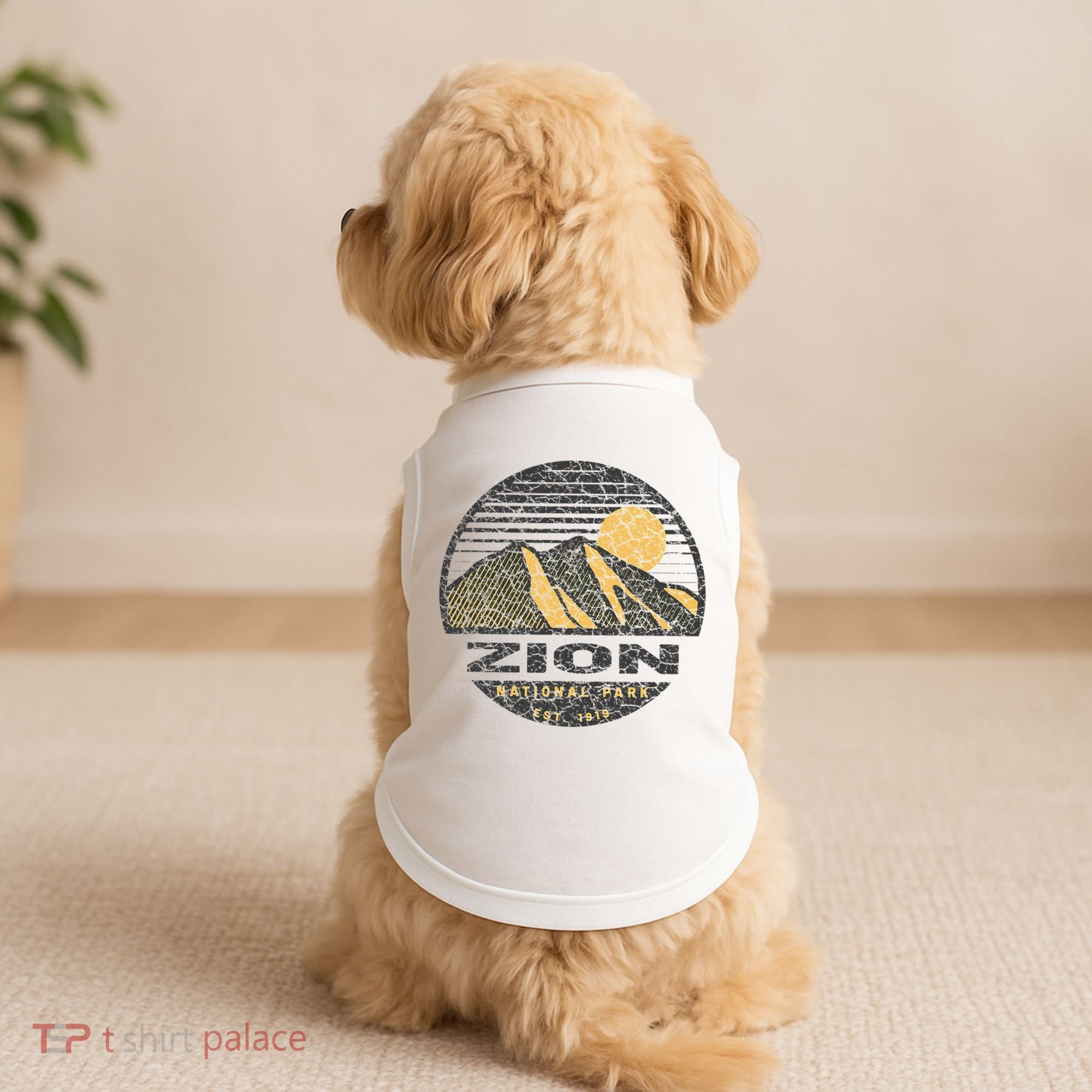 Road Trip Mount Zion National Park Utah Mountain Sunset Art Doggie Tank