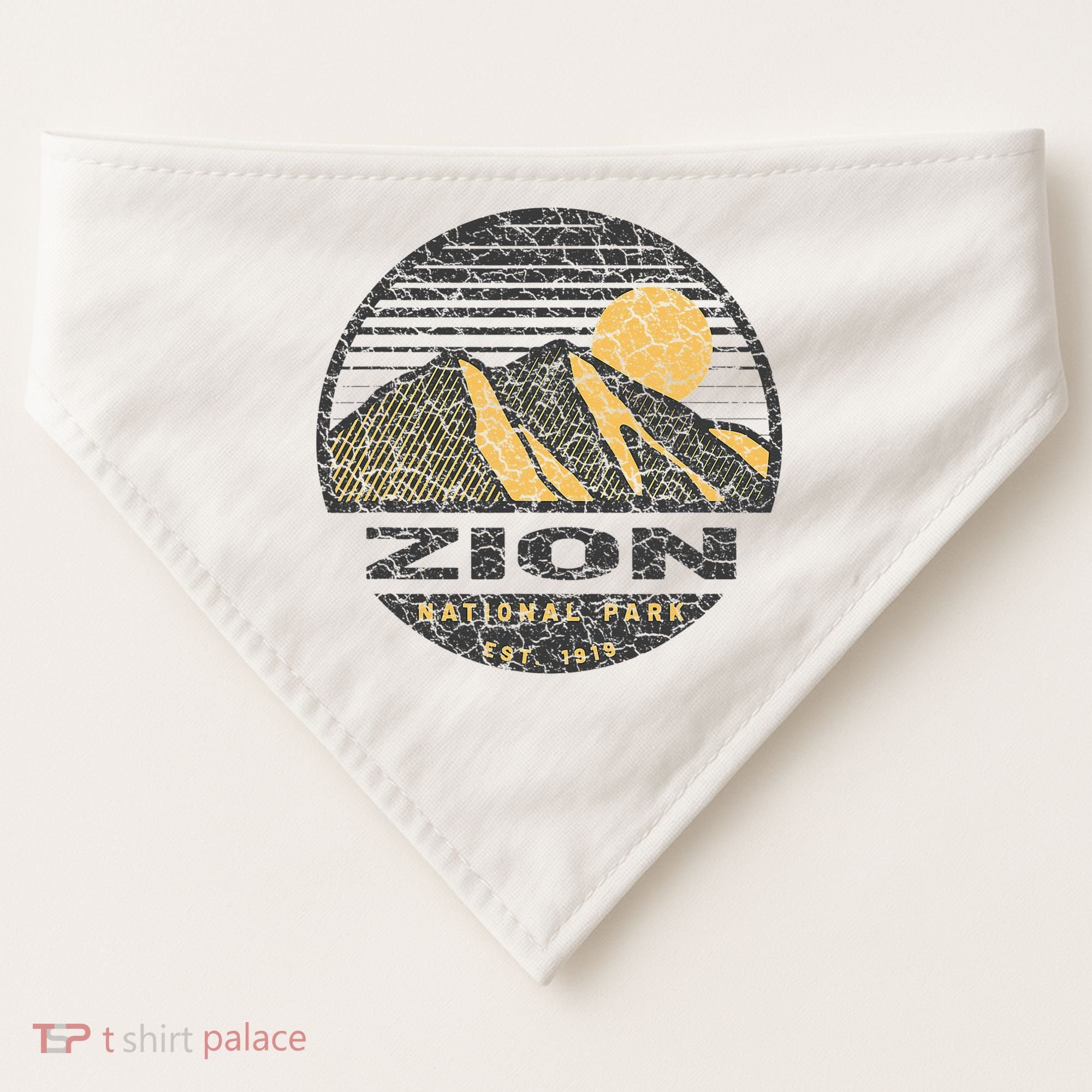 Road Trip Mount Zion National Park Utah Mountain Sunset Art USA-Made Doggie Bandana