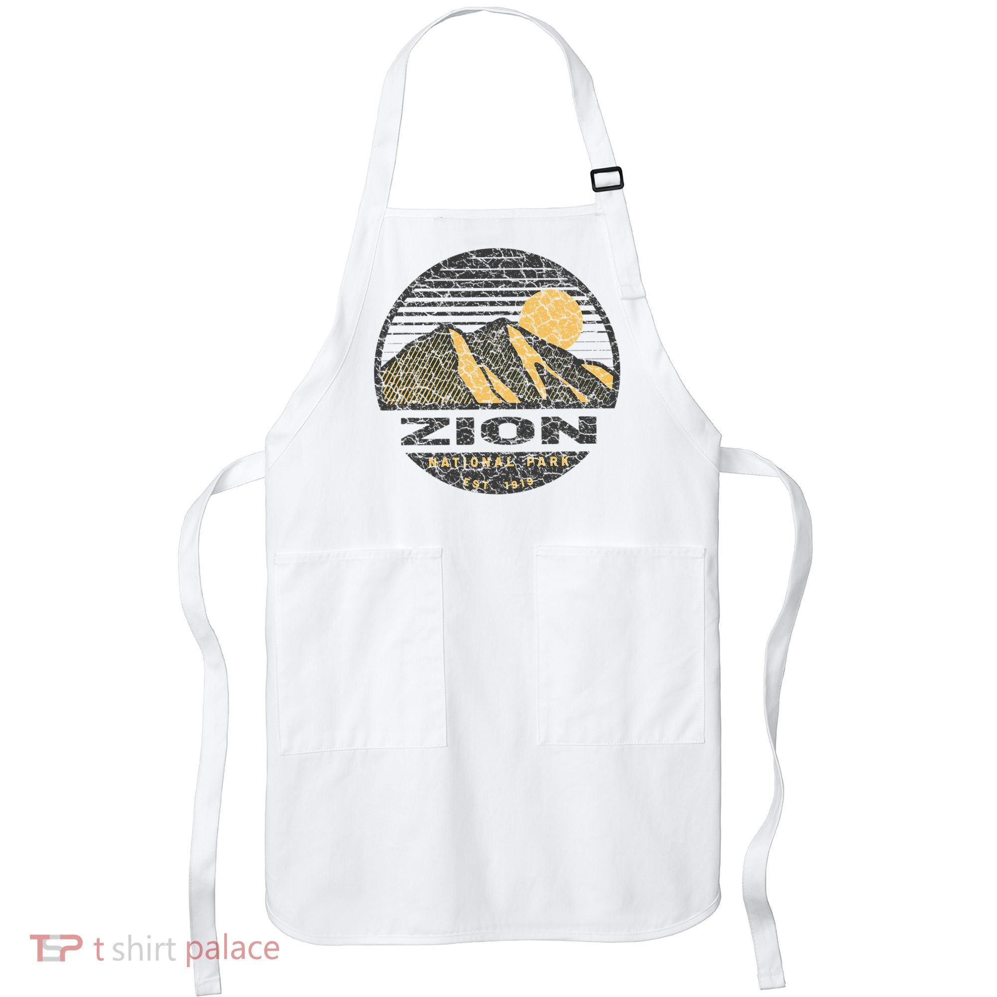 Road Trip Mount Zion National Park Utah Mountain Sunset Art Apron