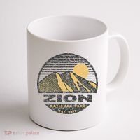 Road Trip Mount Zion National Park Utah Mountain Sunset Art Coffee Mug thumb 1