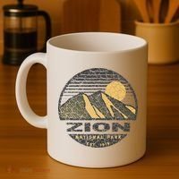 Road Trip Mount Zion National Park Utah Mountain Sunset Art Coffee Mug thumb 4