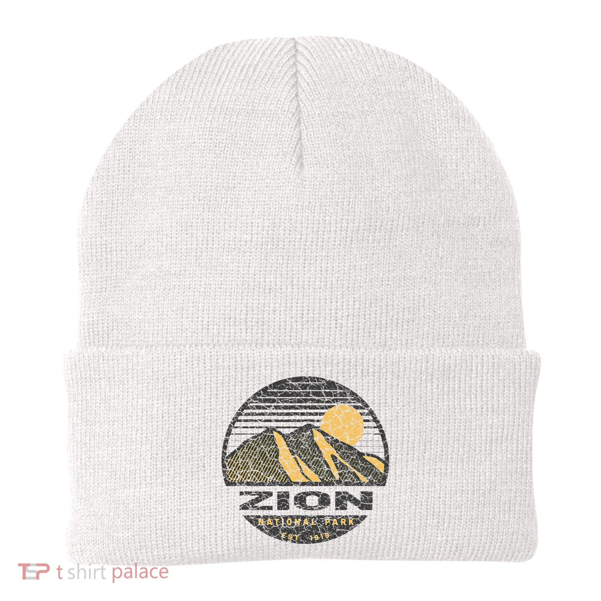 Road Trip Mount Zion National Park Utah Mountain Sunset Art Beanie