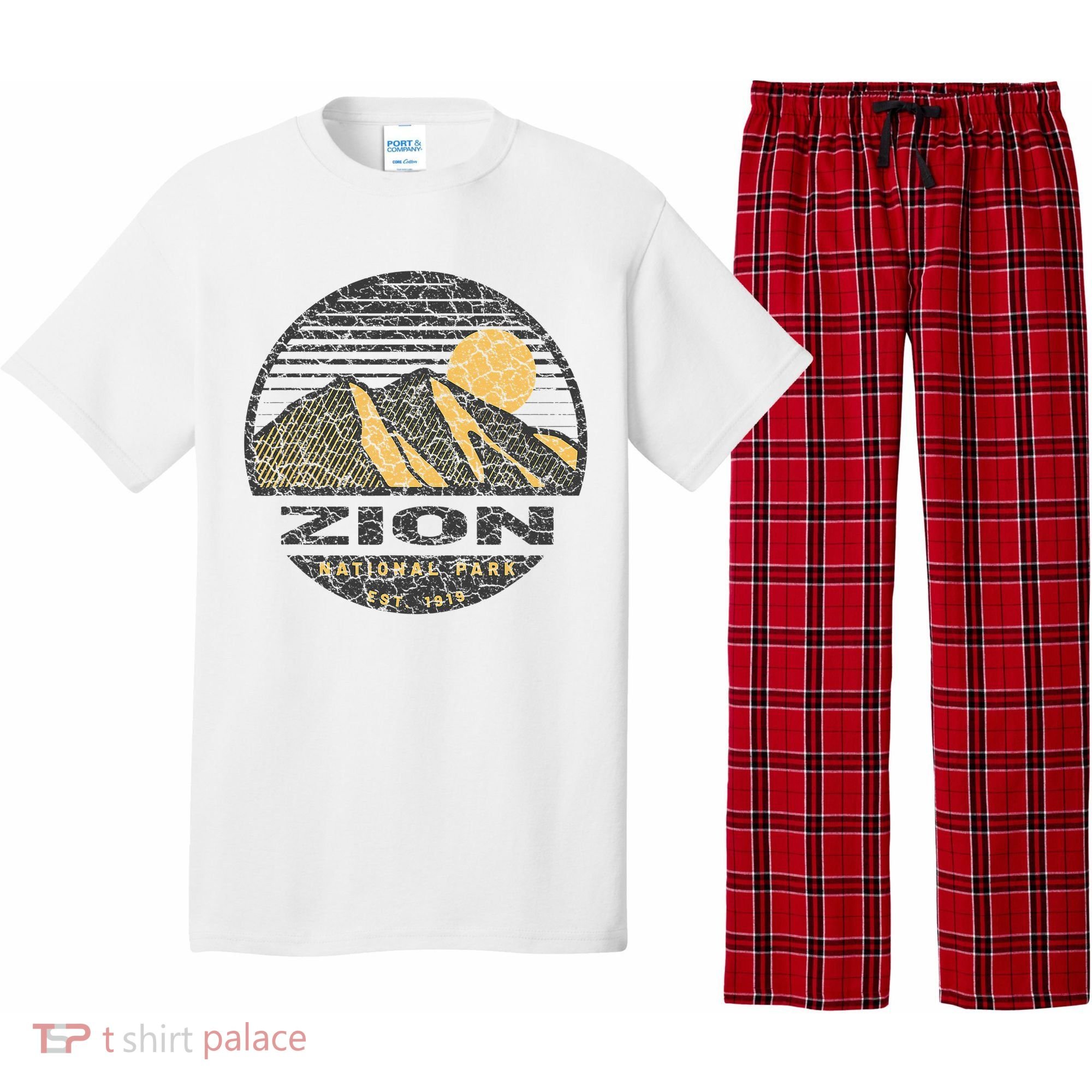 Road Trip Mount Zion National Park Utah Mountain Sunset Art Pajama Set