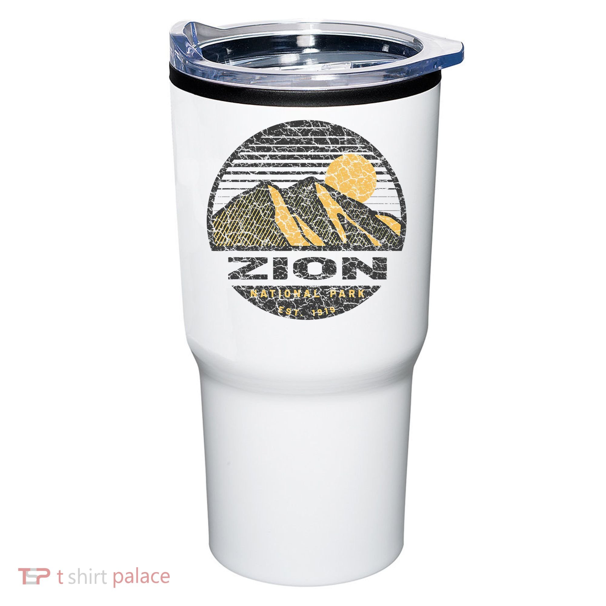 Road Trip Mount Zion National Park Utah Mountain Sunset Art Tumbler