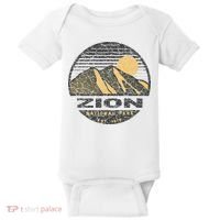 Road Trip Mount Zion National Park Utah Mountain Sunset Art Baby Bodysuit thumb 0